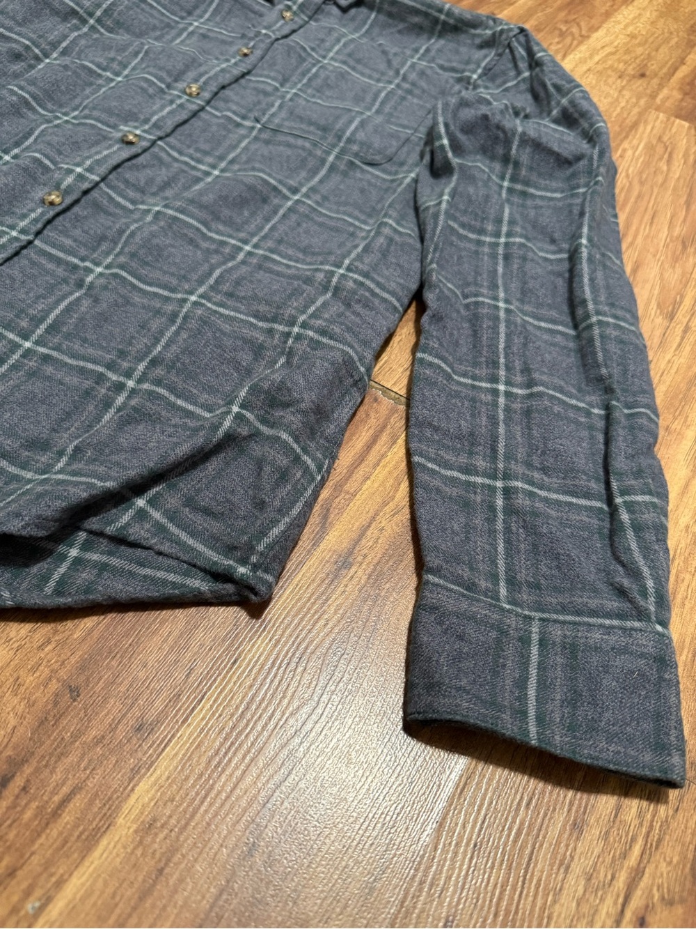 14th & Union Men's Long-Sleeve Plaid Button-Up Shirt - Blue - Picture 4 of 6
